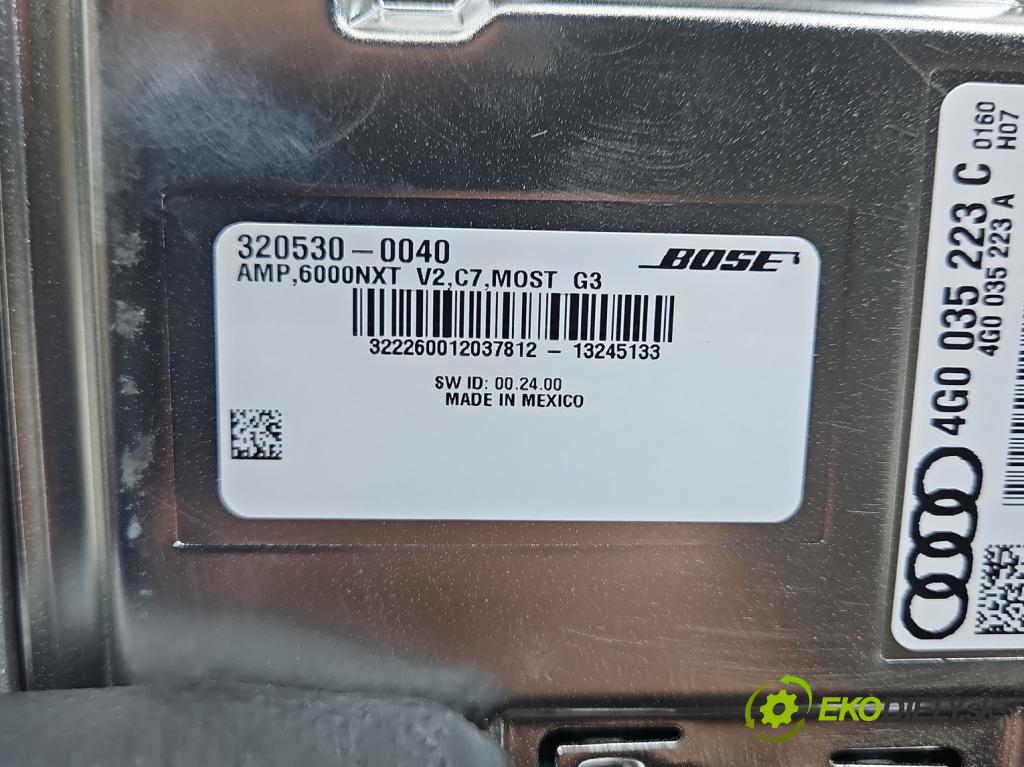 Audi A6 C7 2011-2018 3.0 TDI 313 hp automatic 230 kW 2967 cm3 5- Zesilovač: 4G0035223C (Zesilovač)