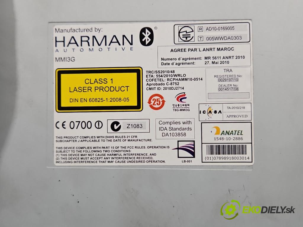 Audi A6 C7 2011-2018 3.0 TDI 313 HP automatic 230 kW 2967 cm3 5- Radio originál 4G0035666K