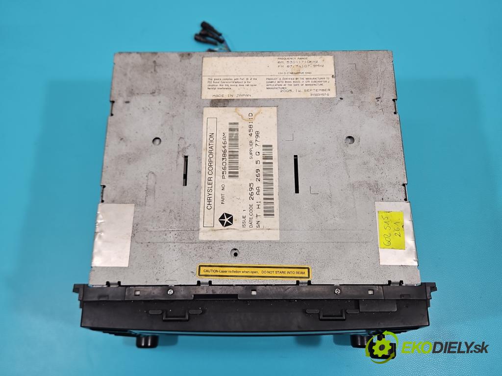 Jeep Patriot 2006-2017 2.4 16V 175 HP automatic 129 kW 2359 cm3 5- Radio originál P56038646AM