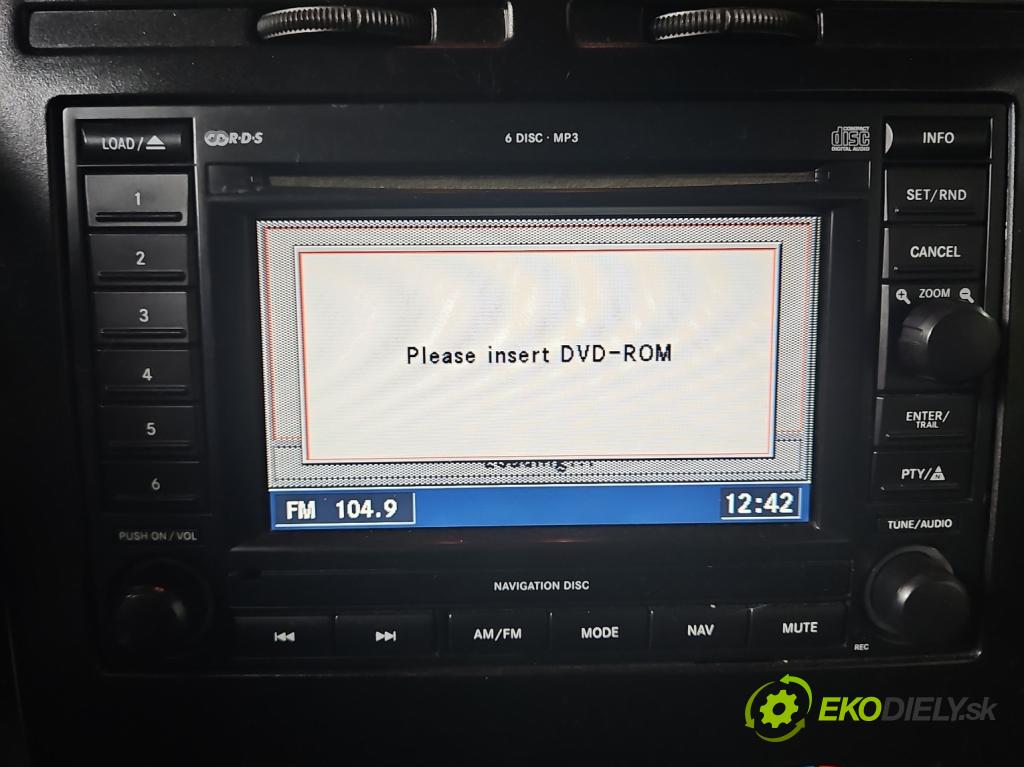 Jeep Patriot 2006-2017 2.4 16V 175 HP automatic 129 kW 2359 cm3 5- Radio originál P56038646AM