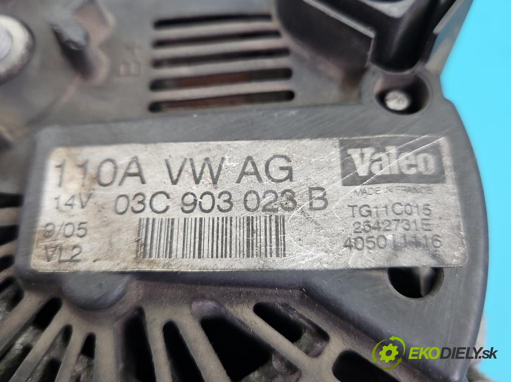 Skoda Octavia II 2004-2013 1.6 FSI 116 HP manual 85 kW 1598 cm3 5- Alternator 03C903023B (Alternátor)