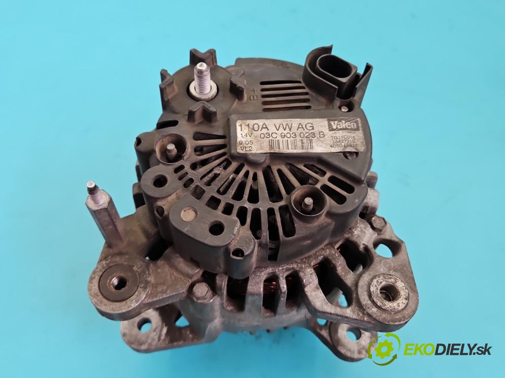 Skoda Octavia II 2004-2013 1.6 FSI 116 HP manual 85 kW 1598 cm3 5- Alternator 03C903023B (Alternátor)