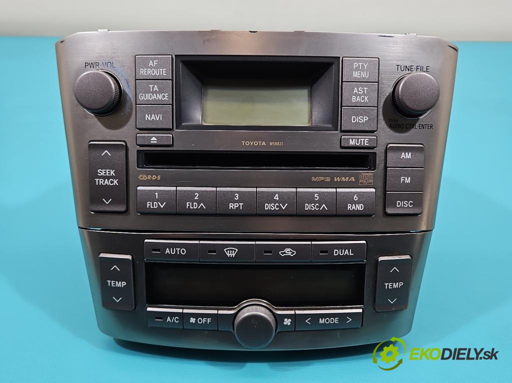 Toyota Avensis II T25 2003-2008 2.0 D4D 126 HP manual 93 kW 1998 cm3 5- Radio originál 86120-05120