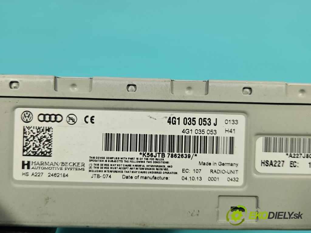 Audi A6 C7 2011-2018 3.0 TDI 313 HP automatic 230 kW 2967 cm3 5- Radio originál 4G1035053J