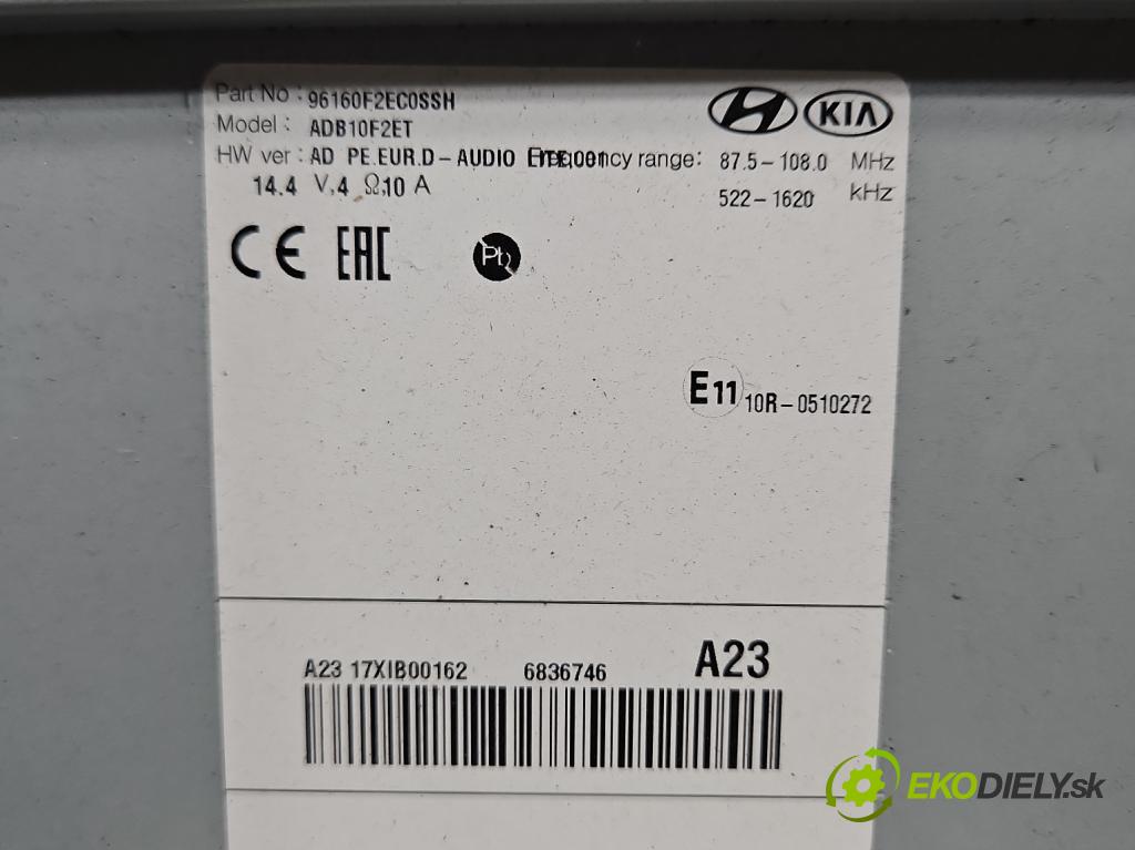 Hyundai Elantra VI 2015-2020 1.6 16V 128 HP manual 93,8 kW 1591 cm3 4- Radio originál 96160F2EC0SSH