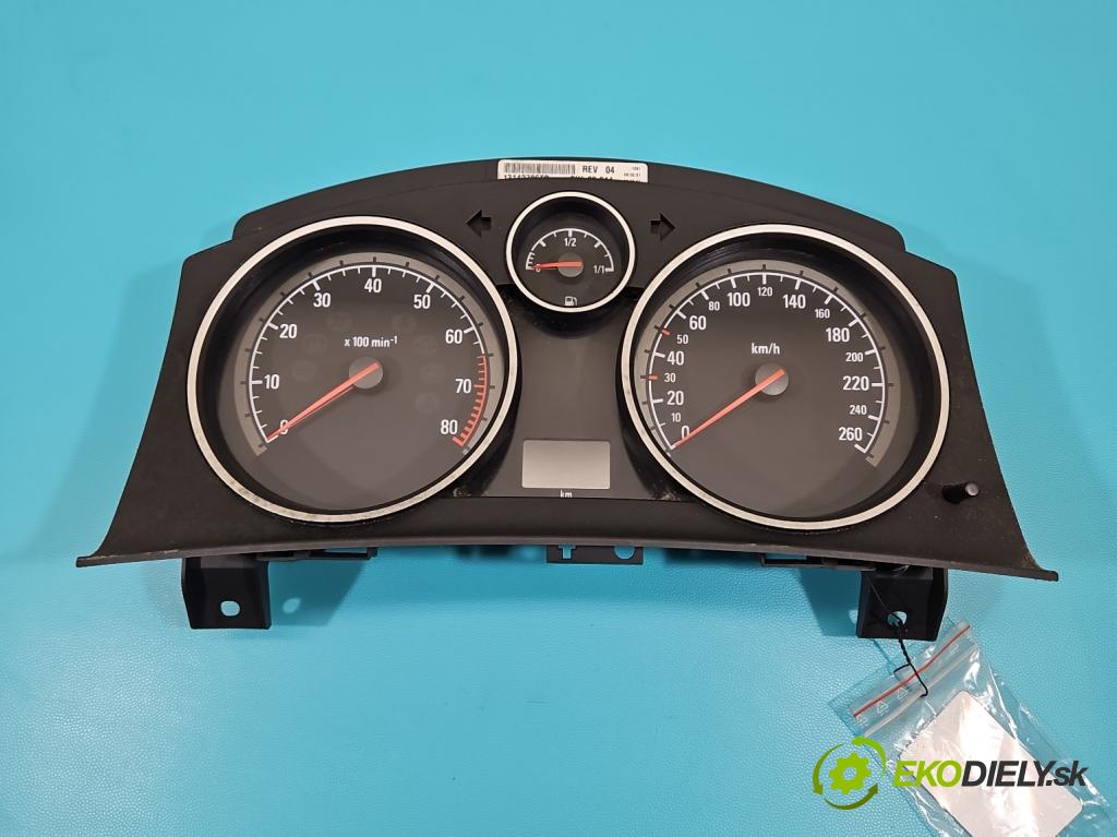 Opel Astra III 2004-2014 1.6 16V 105 HP manual 77 kW 1598 cm3 5- prístrojovka/ budíky 13142786TB (Prístrojová doska)