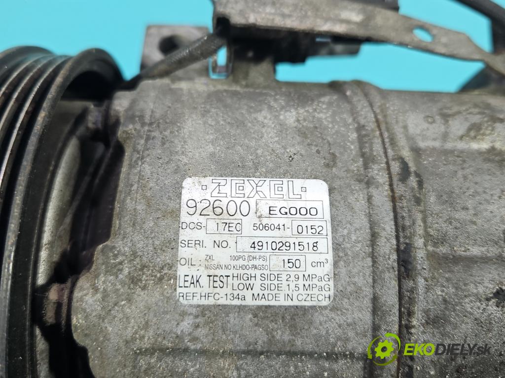 Infiniti FX I 2003-2008 3.5 V6 280KM: automatic 206 kW 3498 cm3 5- Kompresor: klimatizácie 92600-EG000 (Kompresor klimatizácie)