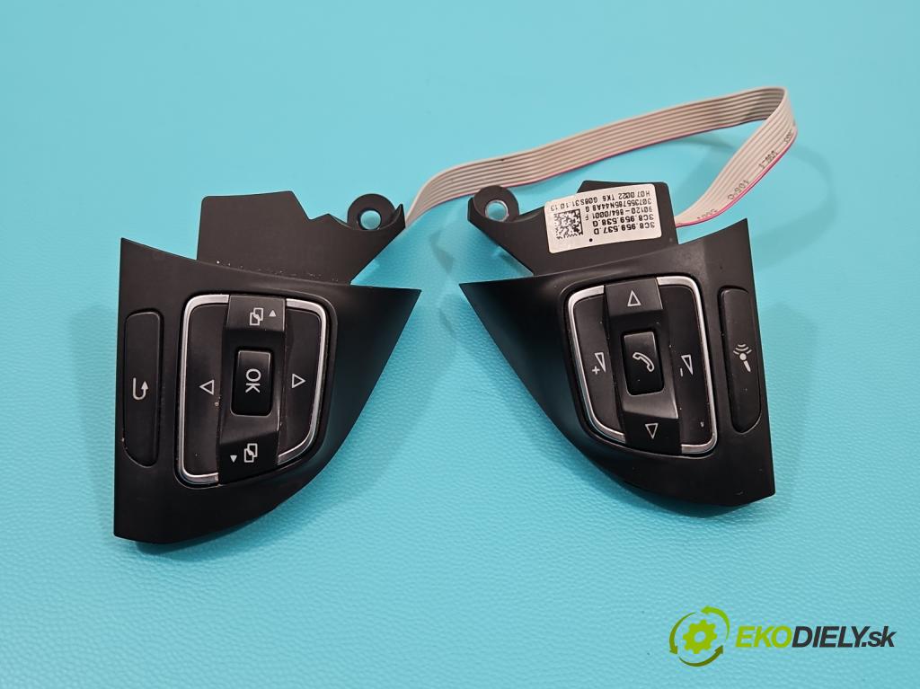 Vw Passat B7 2010-2014 2.0 TSI 211KM automatic 155 kW 1984 cm3 4- prepínač multifunkční: řízení: 3C8959537D (Prepínacie páčky pod volantom)