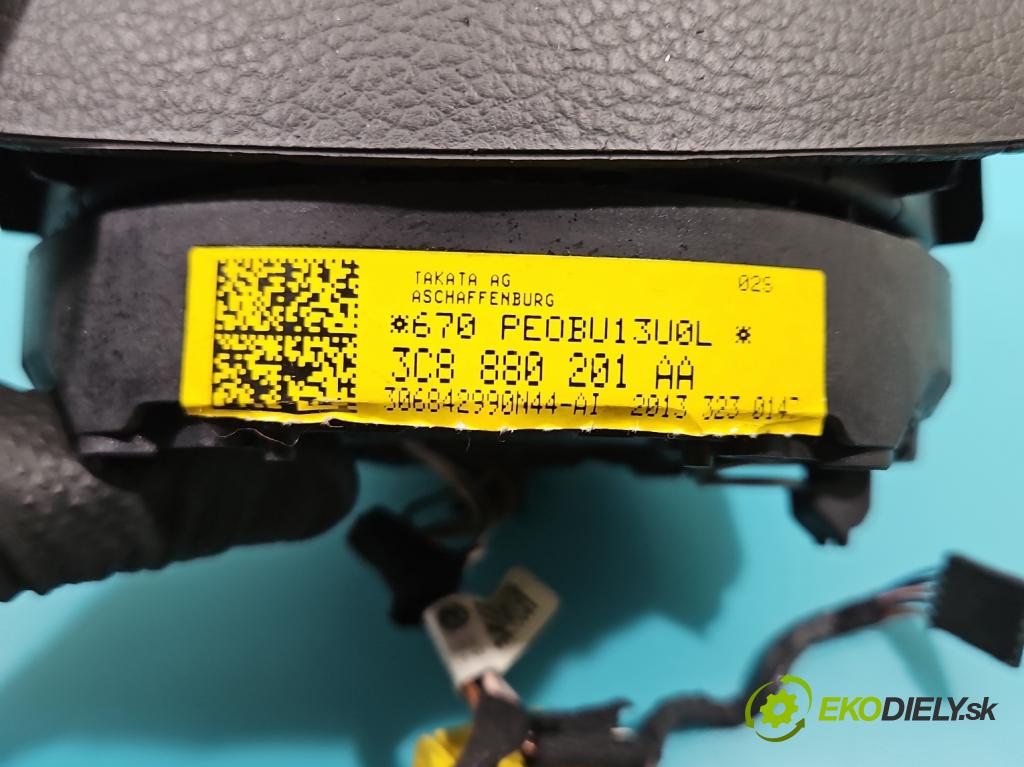Vw Passat B7 2010-2014 2.0 TSI 211KM automatic 155 kW 1984 cm3 4- airbag vzduch: Řidiči: 3C8880201AA (Airbag)