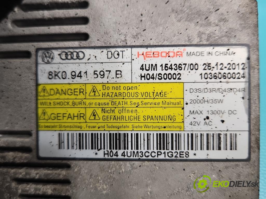 Vw Passat B7 2010-2014 2.0 TSI 211KM automatic 155 kW 1984 cm3 4- měnič xenon 8K0941597B (Řídící jednotka xenonu)