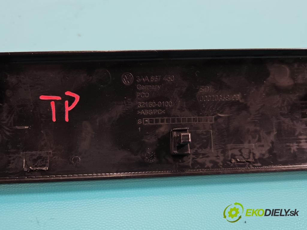 Vw Passat B7 2010-2014 2.0 TSI 211KM automatic 155 kW 1984 cm3 4- lišta ozdobná interiéry: 3AB858366D