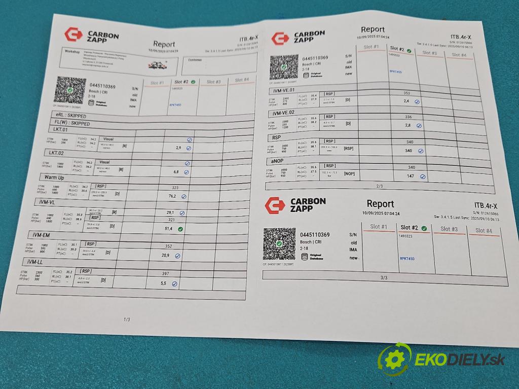 Vw Passat B7 2010-2014 2.0 tdi 140 HP automatic 103 kW 1968 cm3 5- vstrek 0445110369 (Vstrekovač paliva)