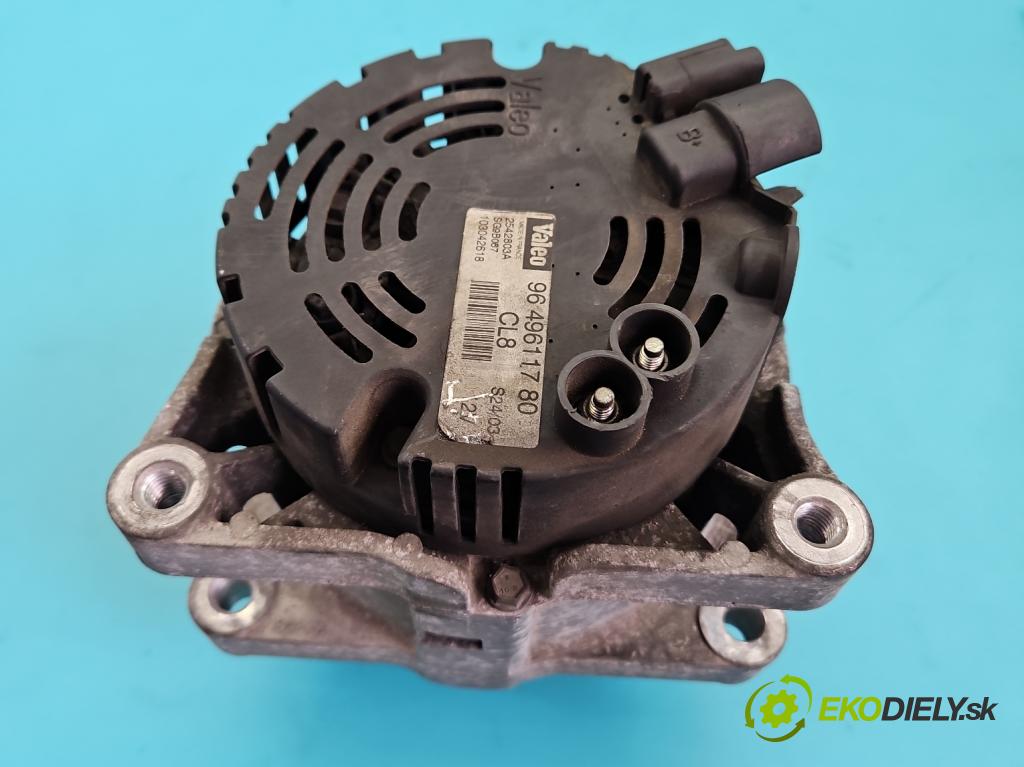 Peugeot 307 1.6 16V 109 HP manual 80 kW 1587 cm3 5- Alternator 9649611780 (Alternátor)