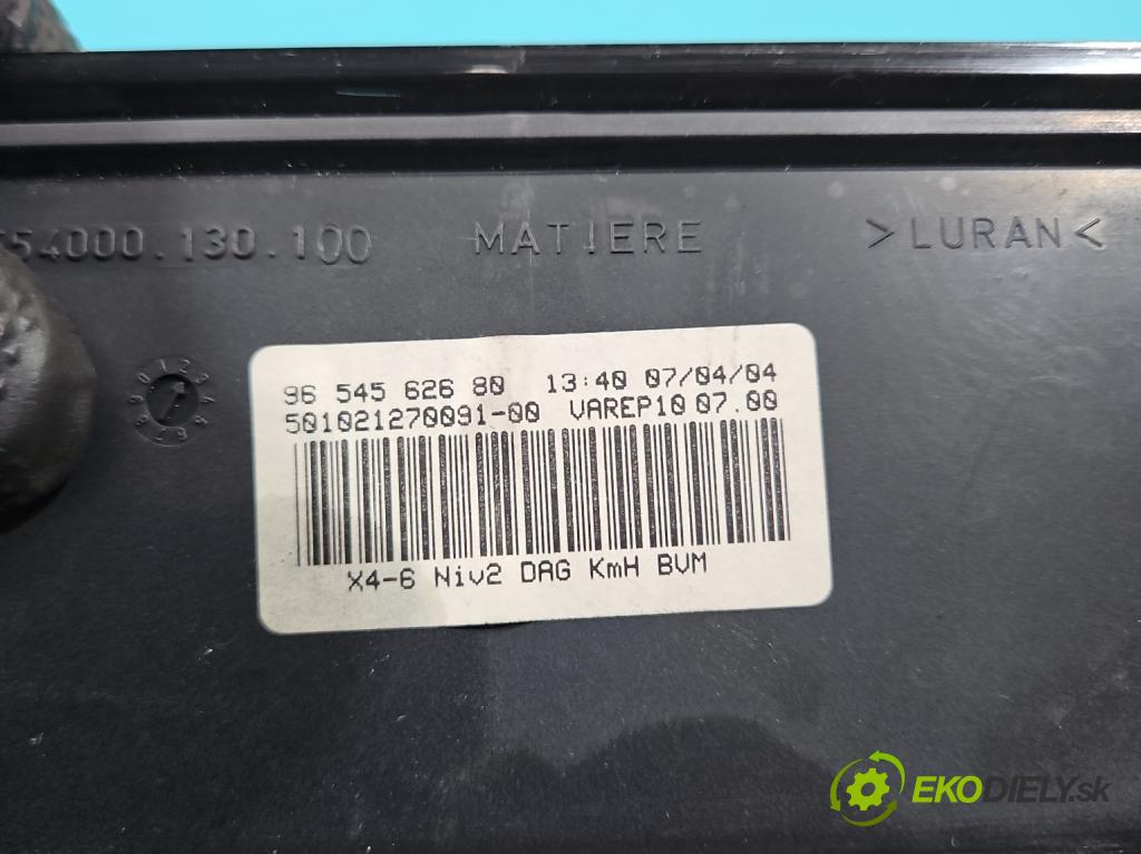 Citroen C5 I 2001-2008 2.0 hdi 109 HP manual 80 kW 1997 cm3 5- prístrojovka/ budíky 9654562680 (Prístrojová doska)