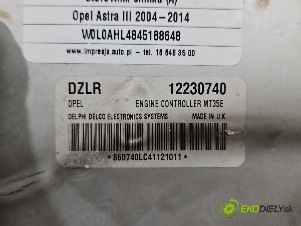 Opel Astra III 2004-2014 1.6 16V 105 HP manual 77 kW 1598 cm3 5- riadiaca jednotka motora 12230740