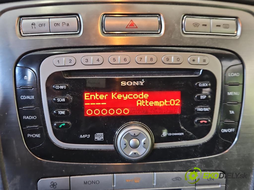 Ford Mondeo Mk4 2007-2014 2.0 tdci 131 HP automatic 96 kW 1997 cm3 5- Radio originál VP6M2F-18C821-FA