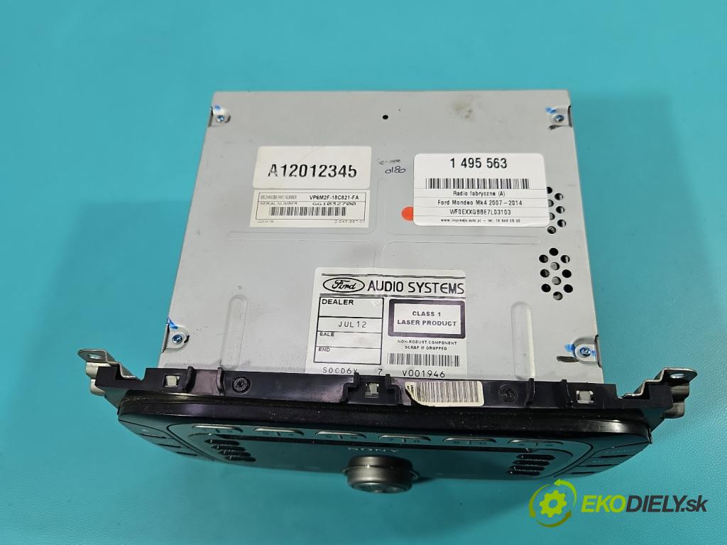 Ford Mondeo Mk4 2007-2014 2.0 tdci 131 HP automatic 96 kW 1997 cm3 5- Radio originál VP6M2F-18C821-FA