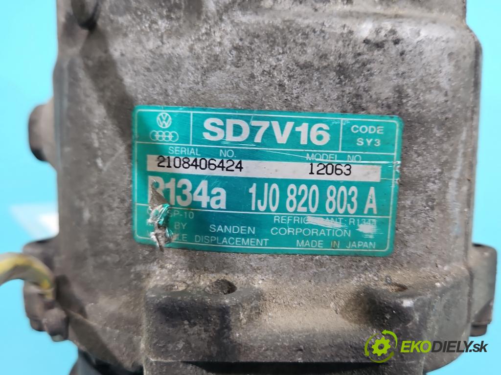 Vw Golf IV 1997-2003 1.8 20V 125 HP manual 92 kW 1781 cm3 5- Kompresor: klimatizácie 1J0820803A (Kompresor klimatizácie)