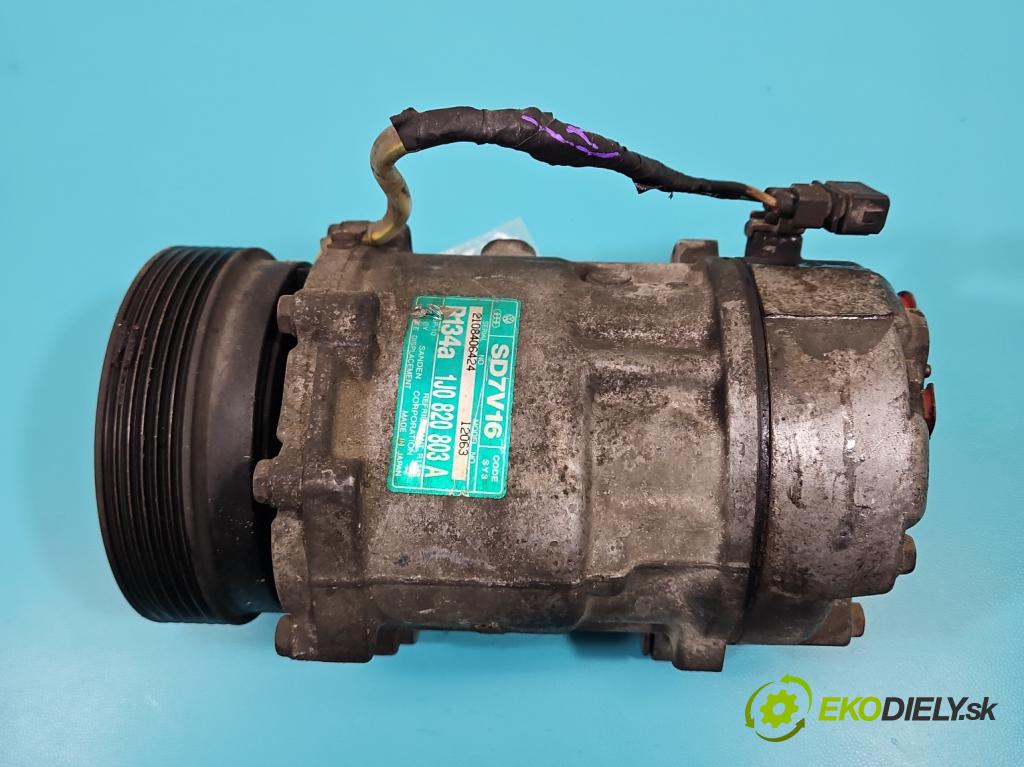 Vw Golf IV 1997-2003 1.8 20V 125 HP manual 92 kW 1781 cm3 5- Kompresor: klimatizácie 1J0820803A (Kompresor klimatizácie)