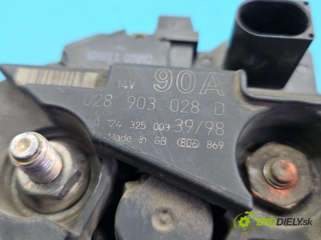 Vw Golf IV 1997-2003 1.8 20V 125 HP manual 92 kW 1781 cm3 5- Alternator 028903028D (Alternátor)