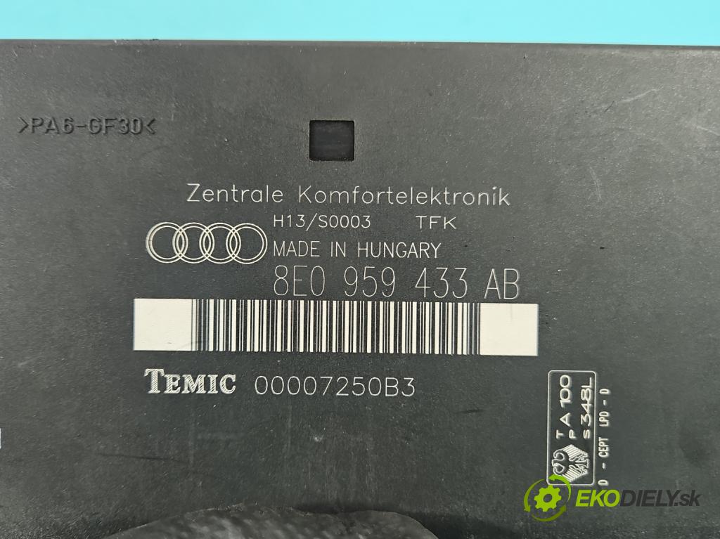 Audi A4 B6 2000-2004 1.9 tdi 131 hp manual 96 kW 1896 cm3 4- řídící jednotka komfortu 8E0959433AB