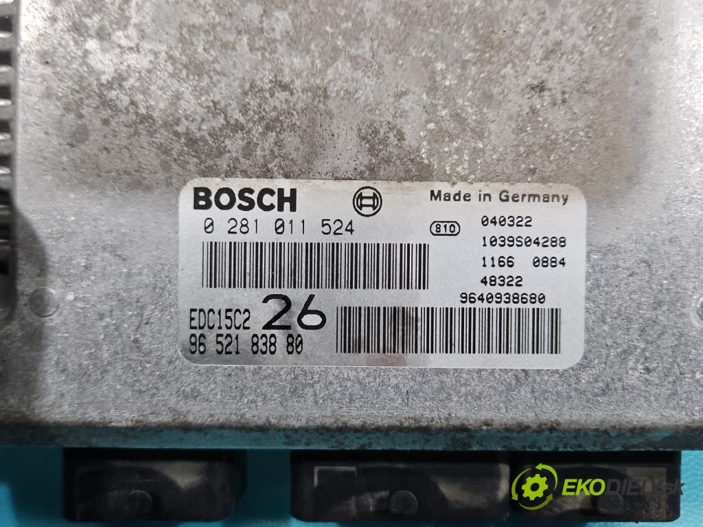 Citroen C5 I 2001-2008 2.0 hdi 109 HP manual 80 kW 1997 cm3 5- riadiaca jednotka motora 0281011524