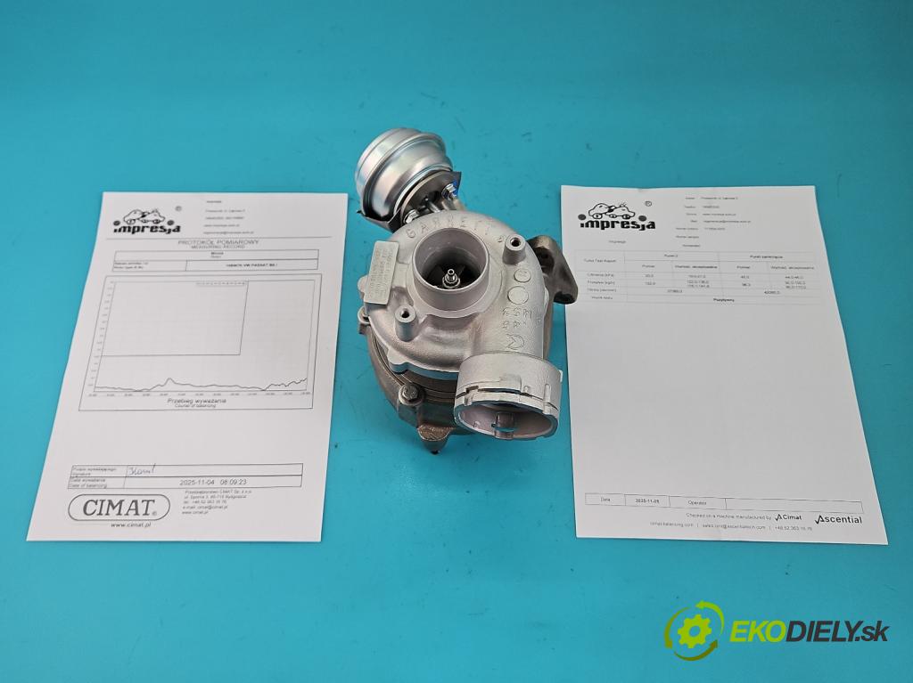 Vw Passat B5 1995-2005 1.9 tdi 131 HP manual 96 kW 1896 cm3 4- turbodúchadlo, turbo repasovaná 717858-3