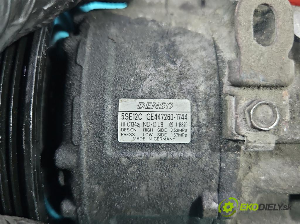 Toyota Avensis II T25 2003-2008 2.0 D4D 126 HP manual 93 kW 1998 cm3 5- Kompresor: klimatizácie 447260-1744 (Kompresor klimatizácie)