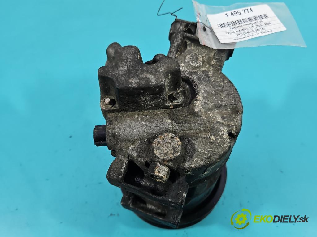 Toyota Avensis II T25 2003-2008 2.0 D4D 126 HP manual 93 kW 1998 cm3 5- Kompresor: klimatizácie 447260-1744 (Kompresor klimatizácie)