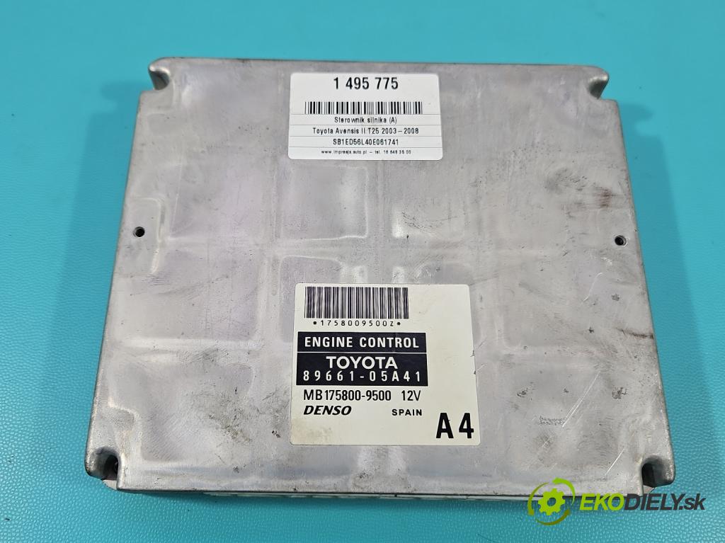 Toyota Avensis II T25 2003-2008 2.0 D4D 126 HP manual 93 kW 1998 cm3 5- riadiaca jednotka motora 89661-05A41