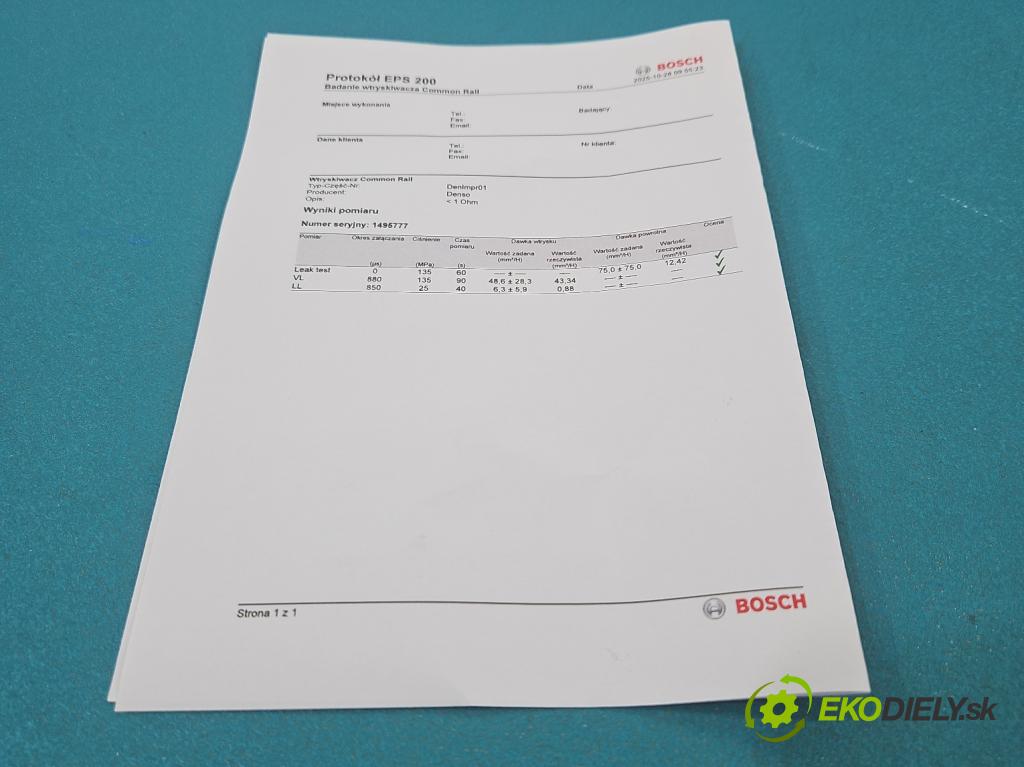 Toyota Avensis II T25 2003-2008 2.0 D4D 126 hp manual 93 kW 1998 cm3 5- vstřikovač 23670-0R030 (Vstřikovač paliva)