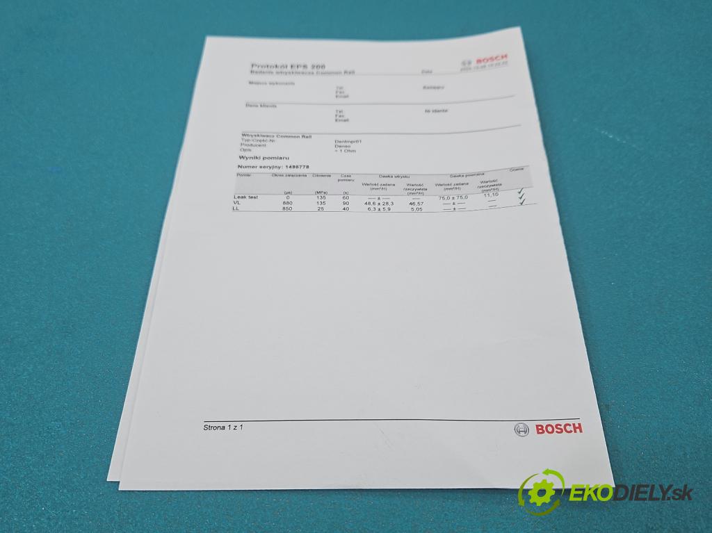 Toyota Avensis II T25 2003-2008 2.0 D4D 126 hp manual 93 kW 1998 cm3 5- vstřikovač 23670-0R030 (Vstřikovač paliva)