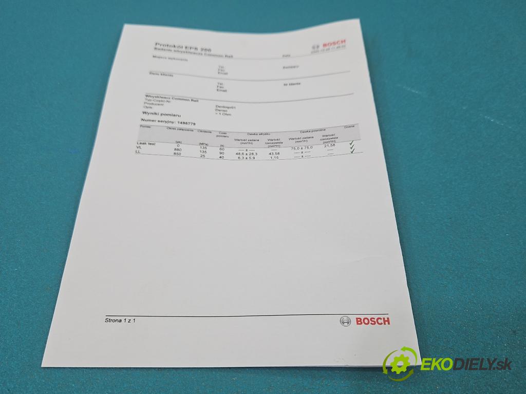 Toyota Avensis II T25 2003-2008 2.0 D4D 126 hp manual 93 kW 1998 cm3 5- vstřikovač 23670-0R030 (Vstřikovač paliva)