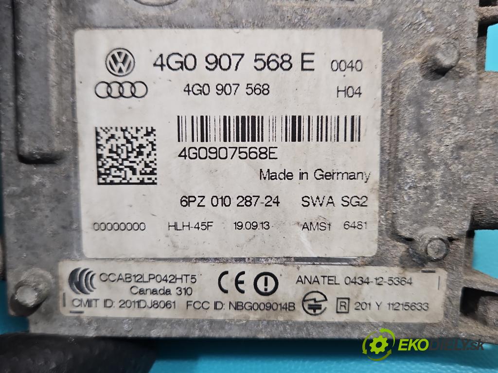 Audi A6 C7 2011-2018 3.0 TDI 313 hp automatic 230 kW 2967 cm3 5- řídící jednotka 4G0907568E