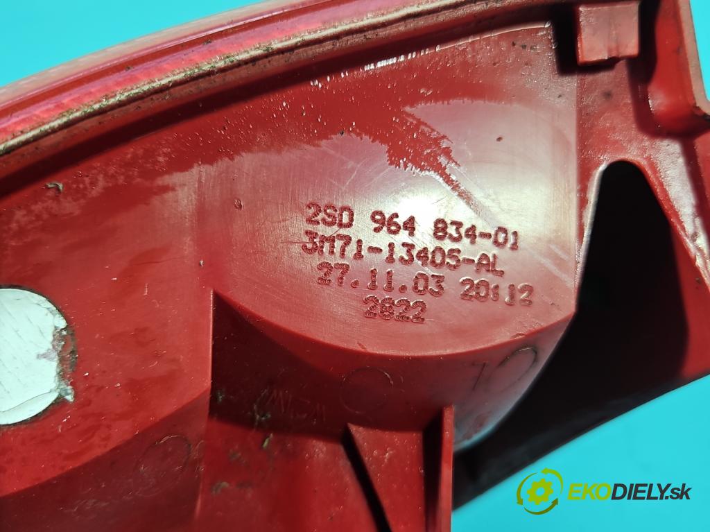 Mazda 2 I 2003-2007 1.2 16V 75 hp manual 55 kW 1242 cm3 5- světlo zadní levé 3M71-13405-AL (Klika dveří ostatní)