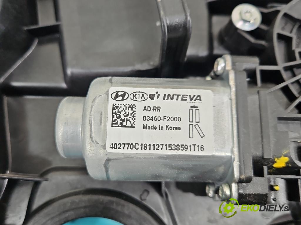 Hyundai Elantra VI 2015-2020 1.6 16V 128 hp manual 93,8 kW 1591 cm3 4- mechanismus stahování zadní pravý 83460-F2000