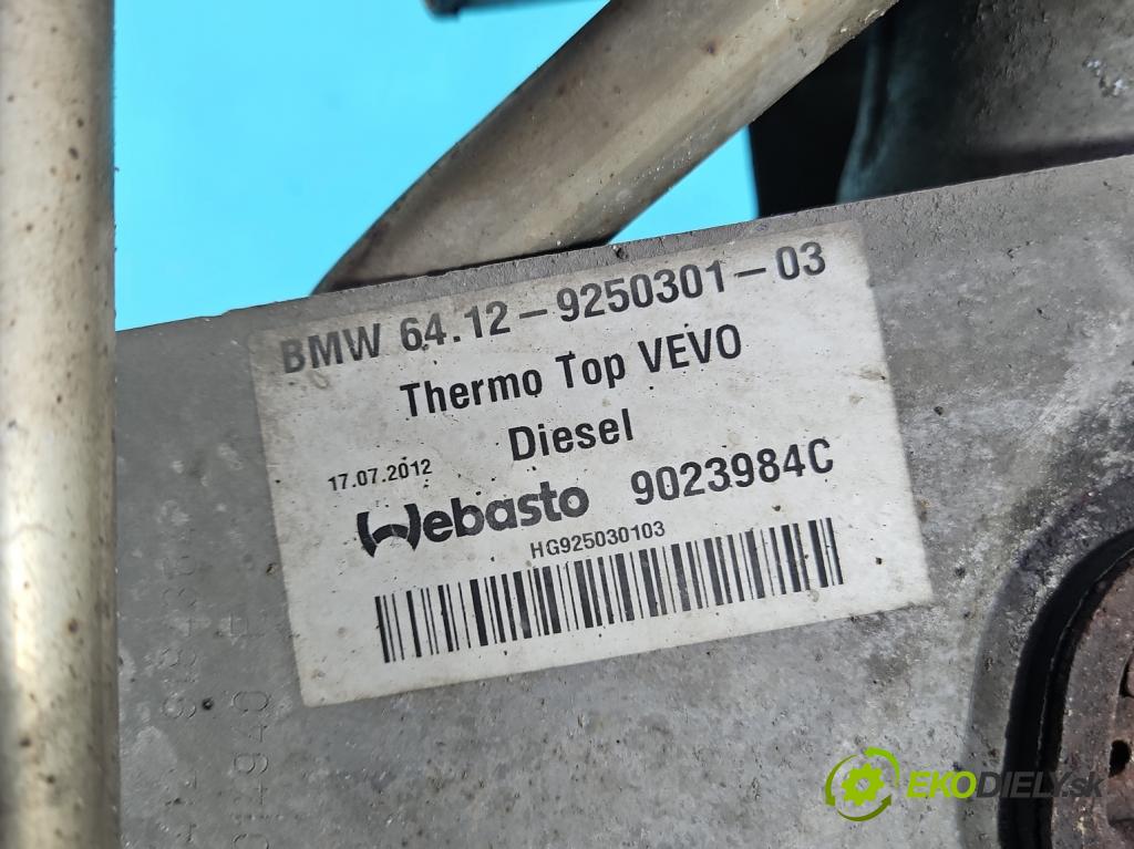 Bmw 5 F10 2010-2017 2.0d 218 hp automatic 160 kW 1995 cm3 5- Webasto 9250301 (Webasto (nezávislé topení))