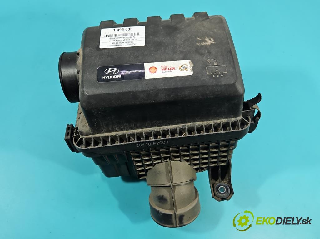 Hyundai Elantra VI 2015-2020 1.6 16V 128 HP manual 93,8 kW 1591 cm3 4- obal filtra vzduchu 28110-F2000 (Obal vzduchového filtra)