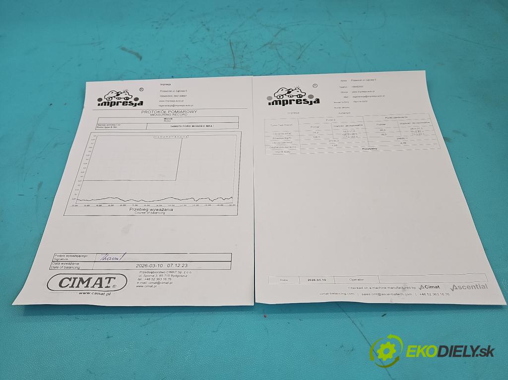 Ford Mondeo Mk4 2007-2014 2.0 tdci 131 hp automatic 96 kW 1997 cm3 5- Turbodmychadlo repasováno 760774-3