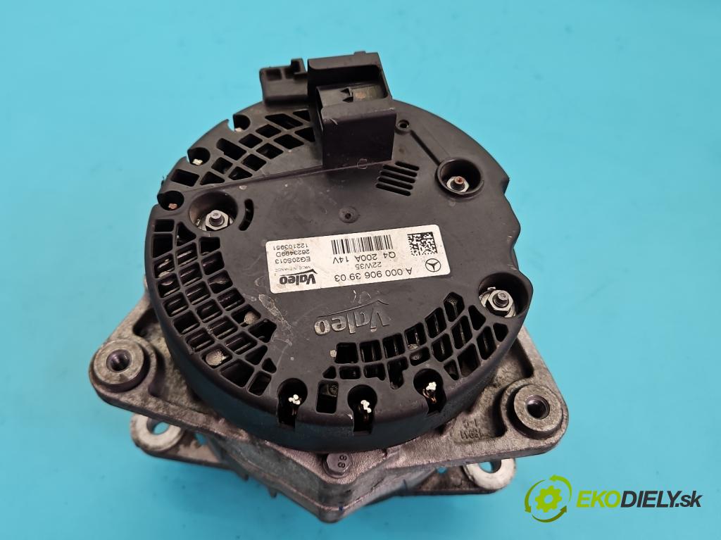 Mercedes E W213 2016-2023 2.0 CDI 194KM: automatic 143 kW 1950 cm3 5- Alternator A0009063903 (Alternátor)