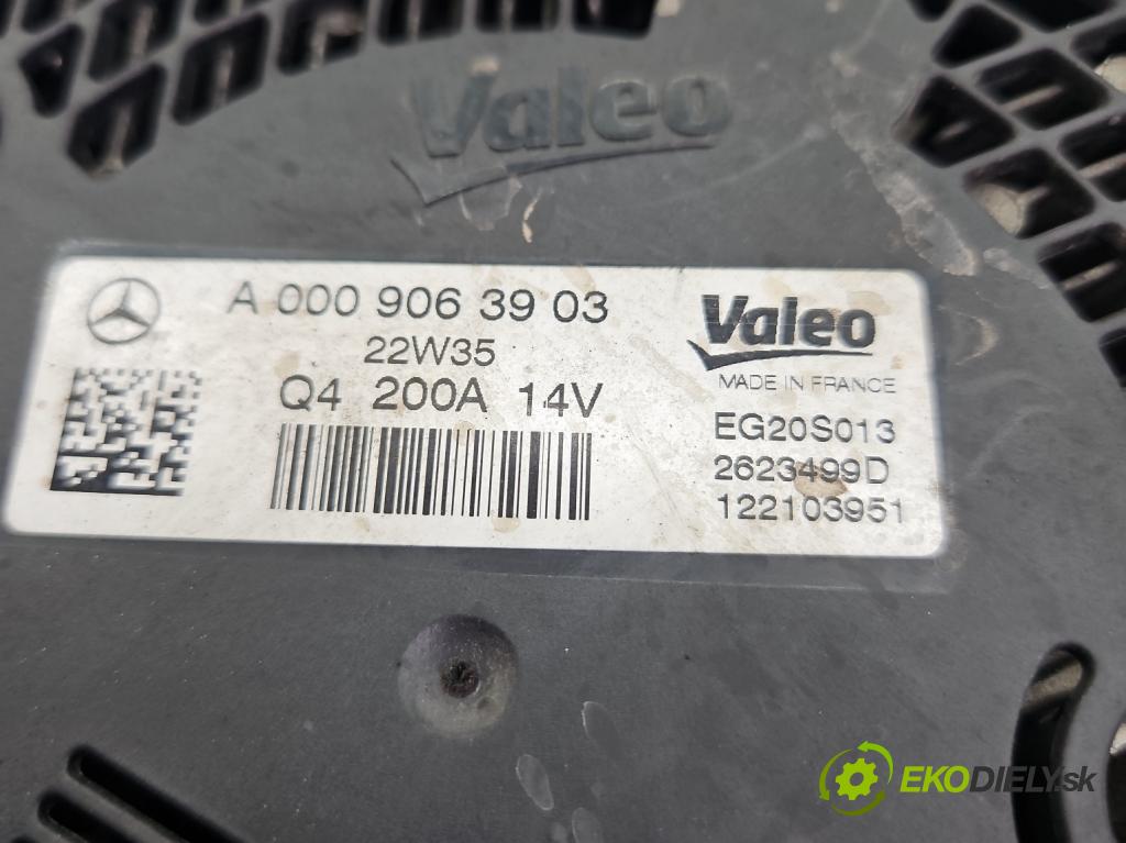 Mercedes E W213 2016-2023 2.0 CDI 194KM: automatic 143 kW 1950 cm3 5- Alternator A0009063903 (Alternátor)