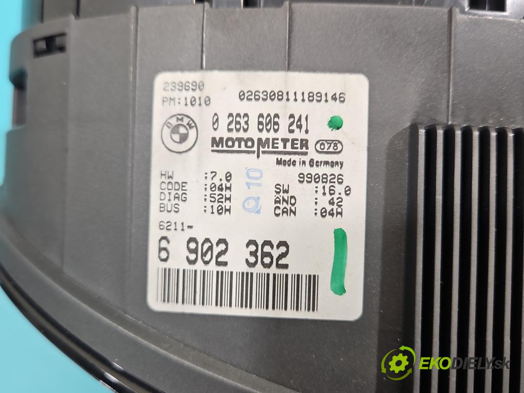 Bmw 3 E46 1998-2007 1.9 105 HP manual 77 kW 1895 cm3 4- prístrojovka/ budíky 6902362 (Prístrojová doska)