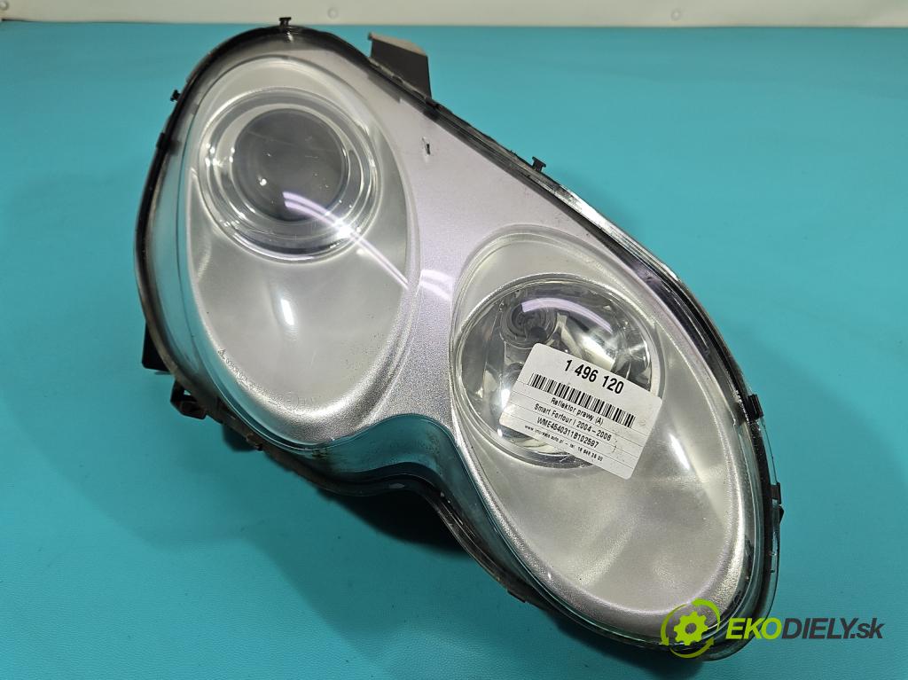 Smart Forfour I 2004-2006 1.3 16V 95 HP manual 70 kW 1332 cm3 5- Reflektor: pravý 0301207222 (Svetlo predné pravé)