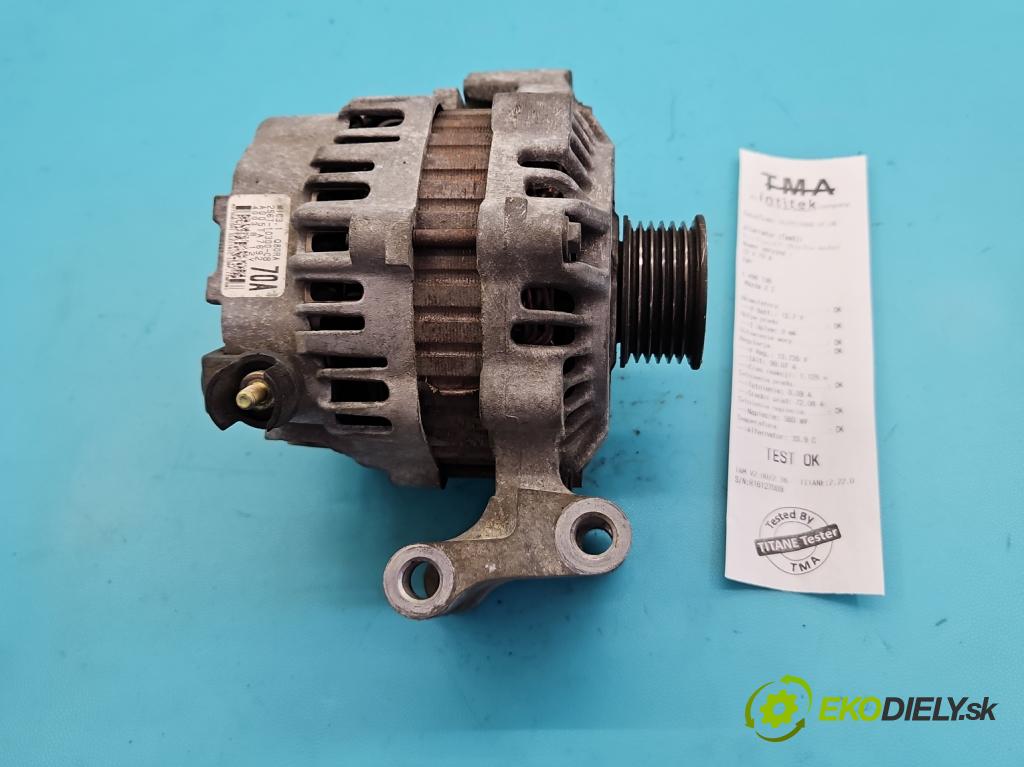 Mazda 2 I 2003-2007 1.2 16V 75 HP manual 55 kW 1242 cm3 5- Alternator A005TA7692 (Alternátor)