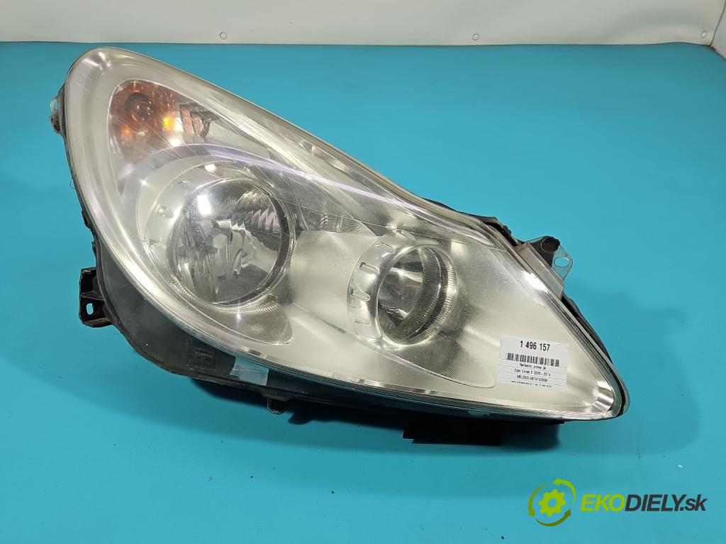 Opel Corsa D 2006-2014 1,3.0 cdti 90 HP manual 66 kW 1248 cm3 5- Reflektor: pravý 131863282 (Svetlo predné pravé)