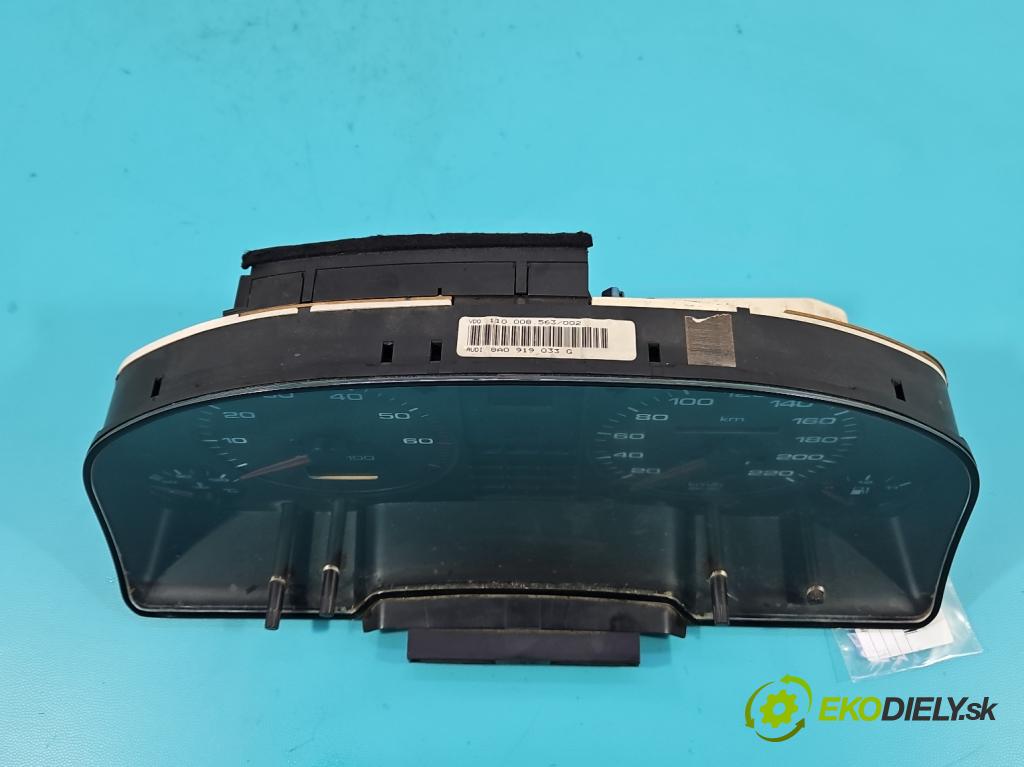 Audi 80 B4 1991-1994 1.9 tdi 90 HP manual 66 kW 1896 cm3 4- prístrojovka/ budíky 8A0919033G (Prístrojová doska)