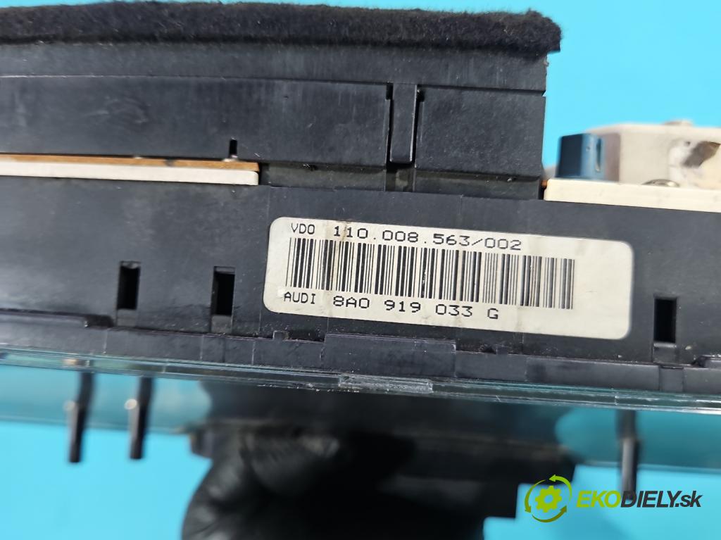 Audi 80 B4 1991-1994 1.9 tdi 90 HP manual 66 kW 1896 cm3 4- prístrojovka/ budíky 8A0919033G (Prístrojová doska)