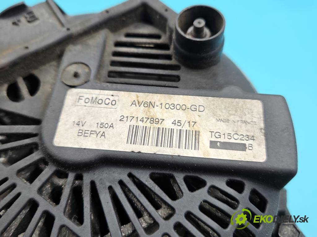 Ford Transit Connect II 2012-2022 1.5 tdci 120 HP manual 88,2 kW 1499 cm3 5- Alternator AV6N-10300-GD (Alternátor)