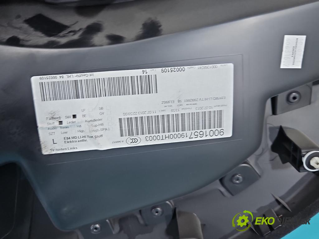 Bmw X1 E84 2009-2015 2.0d 143 hp automatic 105 kW 1995 cm3 5- Tapacír: dveře zadní levé