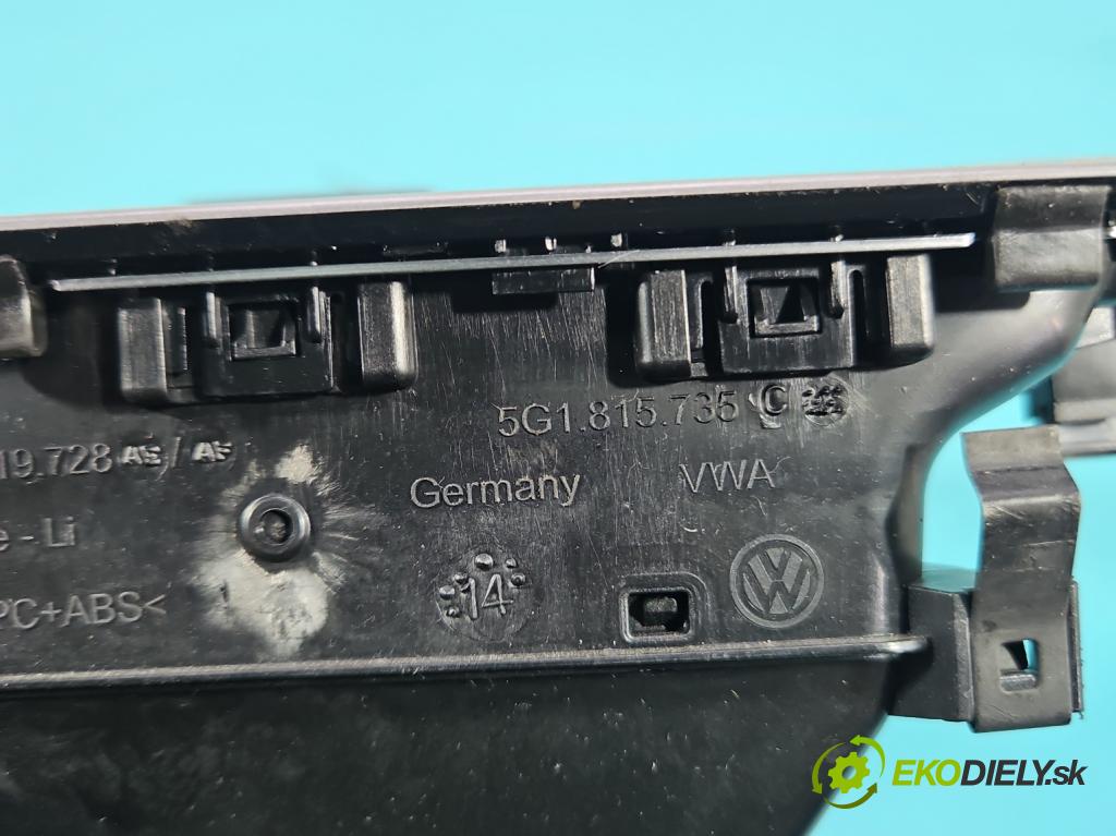 Vw Golf VII 2012-2020 1.4 TSI 122 HP manual 90 kW 1395 cm3 5- Mřížka: kúrenia stredová 9258357C (Mriežka kúrenia (fukár))